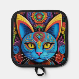 Abstract Cat With Yellow Eyes Topflappen