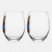 Abstract Cat with Yellow Eyes     Weinglas Ohne Stiel (Links)