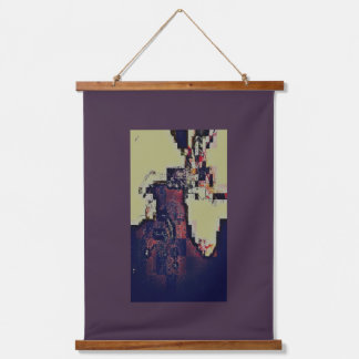 abstract cell wandteppich mit holzrahmen