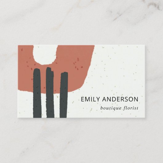 ABSTRACT CERAMIC TEXTURE MODERN TERRACOTTA RUST VISITENKARTE (Vorderseite)