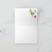 Abstract Chicken & Egg Thank You Card – Pink Dankeskarte (Innenseite)