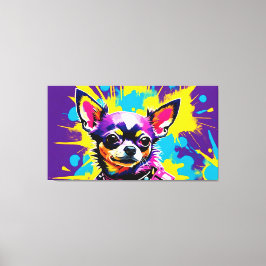 ABSTRACT CHIUAHUA POPKUNST LEINWANDDRUCK
