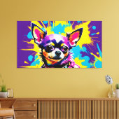 ABSTRACT CHIUAHUA POPKUNST LEINWANDDRUCK (Insitu (Wohnzimmer))
