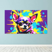 ABSTRACT CHIUAHUA POPKUNST LEINWANDDRUCK (Insitu (Holzboden))