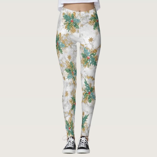 Abstract Christmas Art Leggings (Vorderseite)