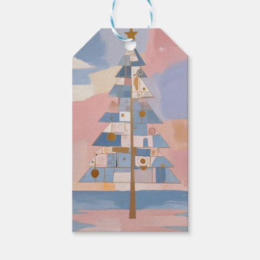 Abstract Christmas Geometry Geschenkanhänger (Vorderseite)
