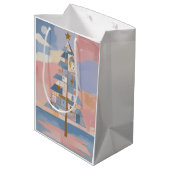 Abstract Christmas Geometry Mittlere Geschenktüte (Rückseite Schrägansicht)