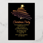 Abstract Christmas Tree Holiday Folieneinladung (Vorderseite)