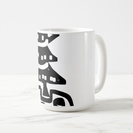 Abstract Christmas Tree Kaffeetasse (VorderseiteRechts)