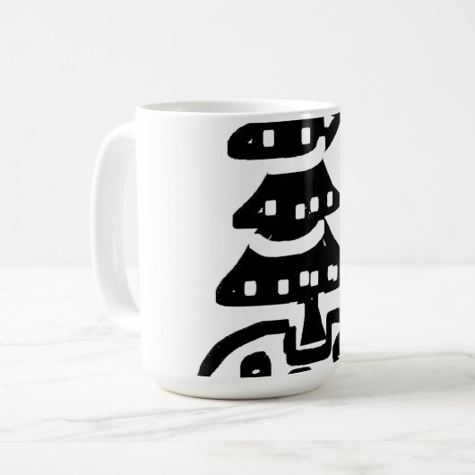 Abstract Christmas Tree Kaffeetasse (Vorderseite Links)