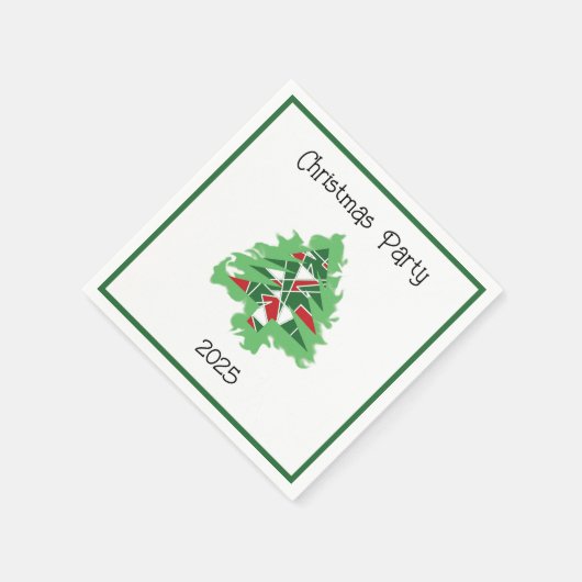 Abstract Christmas Tree Serviette (Ecke)