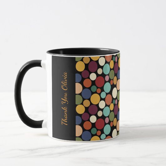 Abstract Circle Custom Message Gift Coffee Mug Tasse (Links)