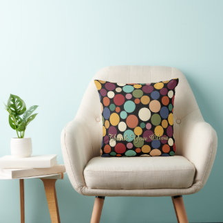 Abstract Circle Custom Message Gift Throw Pillow Kissen