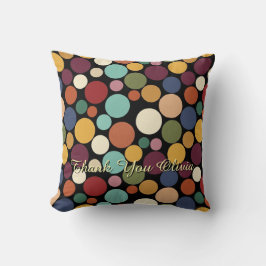 Abstract Circle Custom Message Gift Throw Pillow Kissen