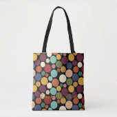 Abstract Circle Custom Message Gift Tote Bag Tasche (Vorderseite)