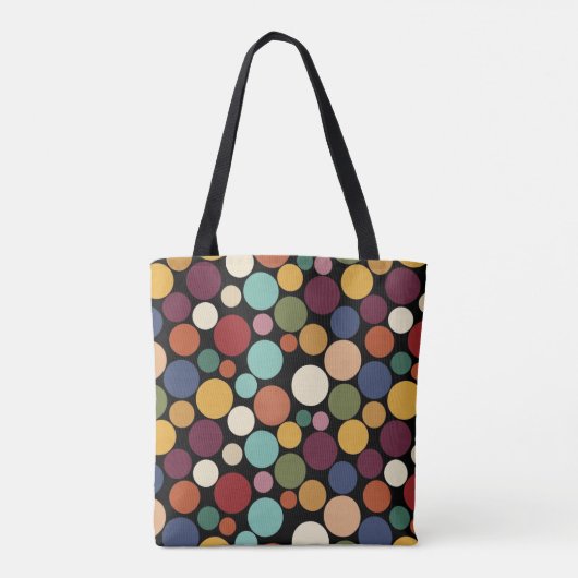Abstract Circle Custom Message Gift Tote Bag Tasche (Rückseite)
