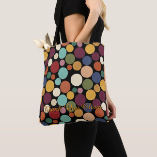 Abstract Circle Custom Message Gift Tote Bag Tasche