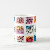 Abstract Circle Shapes Designs Illustration Kaffeetasse (Mittel)