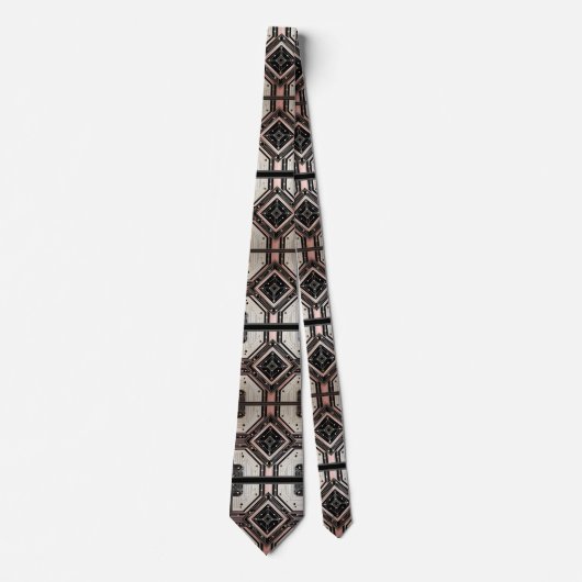 Abstract Circuit Board - Retro Art Deco Krawatte (Vorderseite)