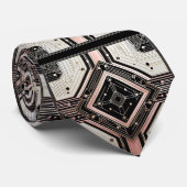 Abstract Circuit Board - Retro Art Deco Krawatte (Gerollt)