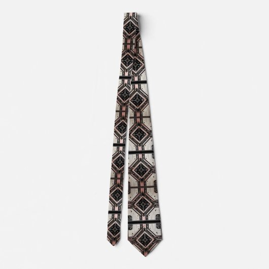 Abstract Circuit Board - Retro Art Deco Krawatte (Rückseite)
