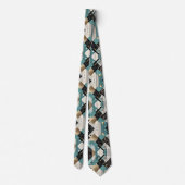 Abstract Circuit Board - Retro Mid Century Modern  Krawatte (Rückseite)