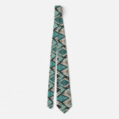 Abstract Circuit Board - Retro Mid Century Modern  Krawatte (Rückseite)