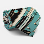 Abstract Circuit Board - Retro Mid Century Modern  Krawatte (Gerollt)