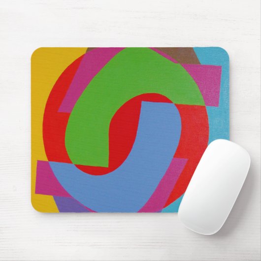 Abstract Circular Pattern Mousepad (Mit Mouse)