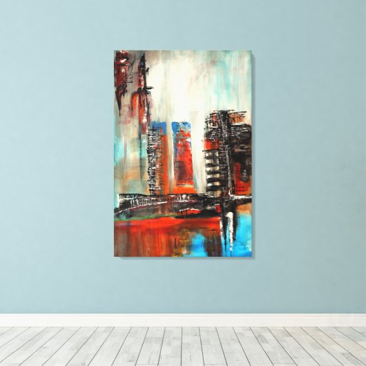 Abstract Cityscape  Leinwanddruck (Insitu (Holzboden))