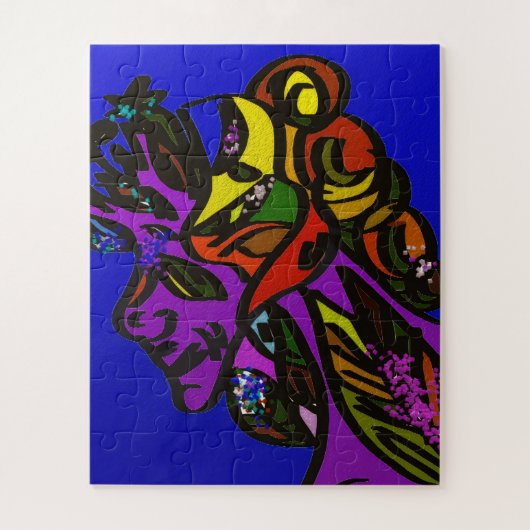 Abstract Collage Art Puzzle (Vertikal)