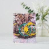 abstract collage circles  postkarte (Stehend Vorderseite)