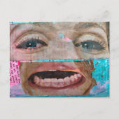 abstract collage with a eyes and mouth from 1968 postkarte (Vorderseite)