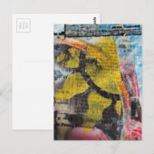 abstract collage yellow sun postkarte (Vorne/Hinten)