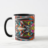 Abstract color coffee mug tasse (Links)
