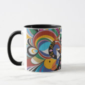 Abstract color coffee mug tasse (Links)
