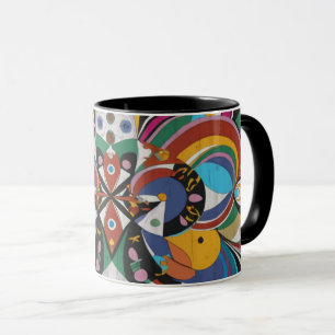 Abstract color coffee mug tasse