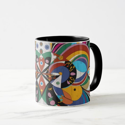 Abstract color coffee mug tasse (VorderseiteRechts)