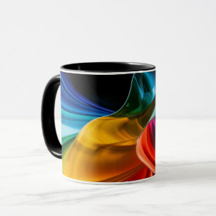 Abstract color coffee mug tasse