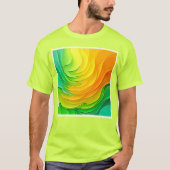 Abstract Color Energy Flow Design T-Shirt (Vorderseite)