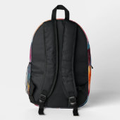 Abstract Color Explosion Contemporary Art Bedruckter Rucksack (Rückseite)