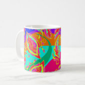 abstract,color,pattern, indian,mandala,pink kaffeetasse (Vorderseite Links)