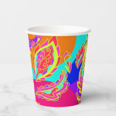 abstract,color,pattern, indian,mandala,pink pappbecher (Rückseite)