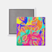Abstract color pattern magnet (Vorderseite/Rückseite)