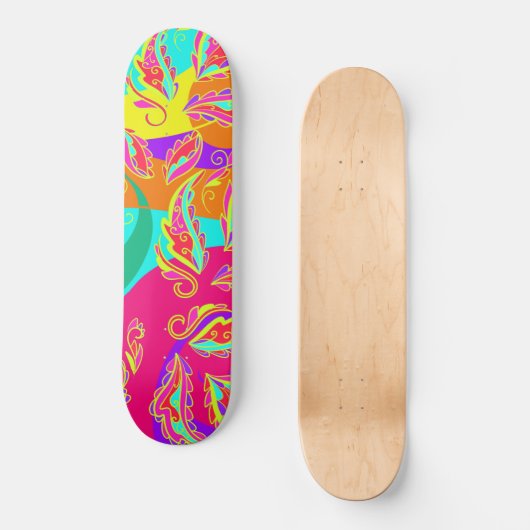 Abstract color pattern skateboard (Vorderseite)