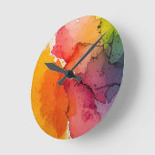 Abstract Color Splash Wall Clock Runde Wanduhr (Winkel)