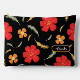 Abstract Colored Floral Modern Artistic Flower  Zubehörtasche