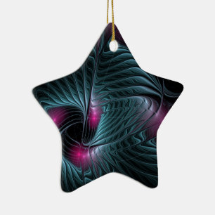 Abstract Colorful Fantasy Fractal Keramik Ornament