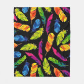 Abstract colorful feather explosion fleecedecke (Vorderseite)