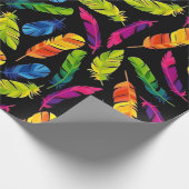 Abstract colorful feather explosion geschenkpapier (Ecke)